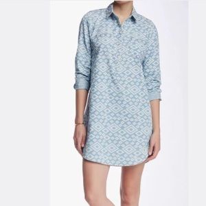 Lucky Brand Aztec Chambray Shirtdress